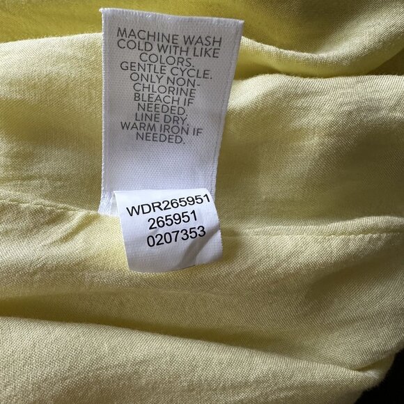 J. Jill 2X Yellow Pineapple Jacquard Tiered Maxi Dress Cottagecore Boho Lounge - Picture 5 of 8